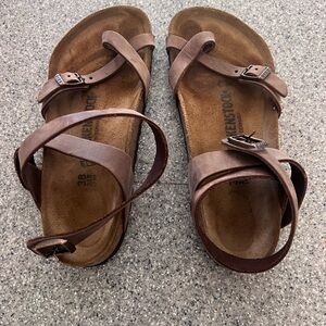 Birkenstock Yara Leather Havana Brown Ankle Strap Sandals Women’s EU 38 (US 7)